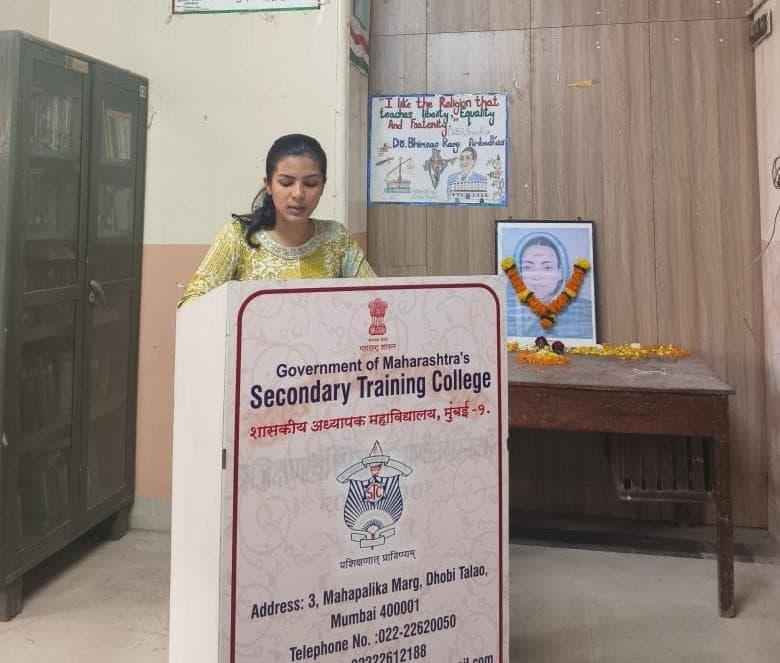Marathi Bhasha Din Presenters (Image 1) at Secondary Training College, Mumbai