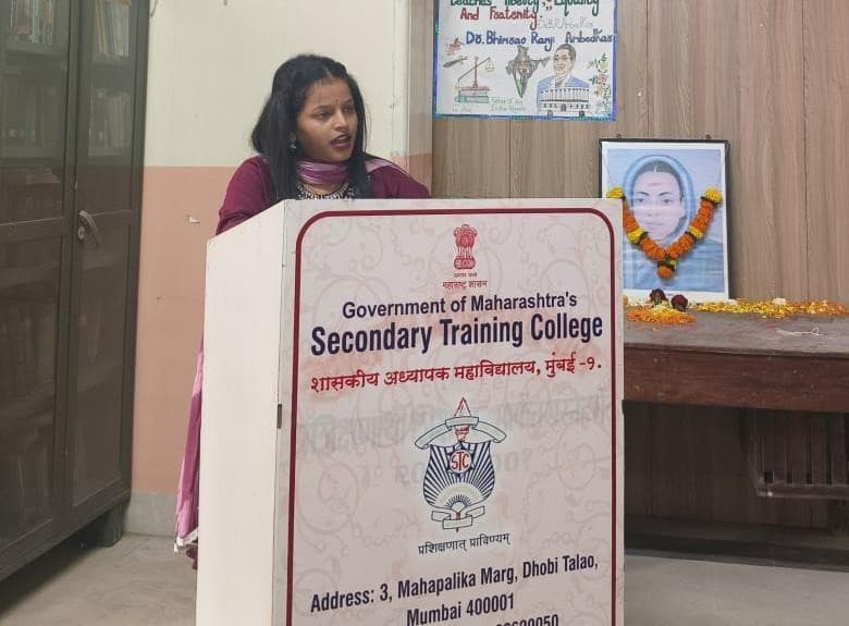 Marathi Bhasha Din Presenters (Image 2) at Secondary Training College, Mumbai